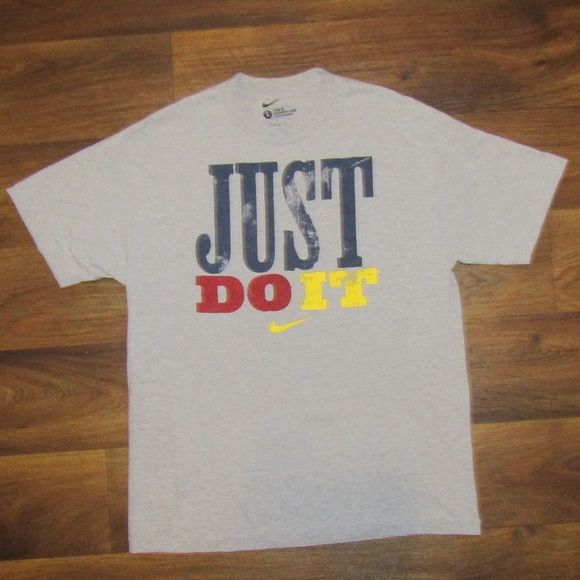 Nike Other - Nike Grey Blue Yellow Size Large Just DO It